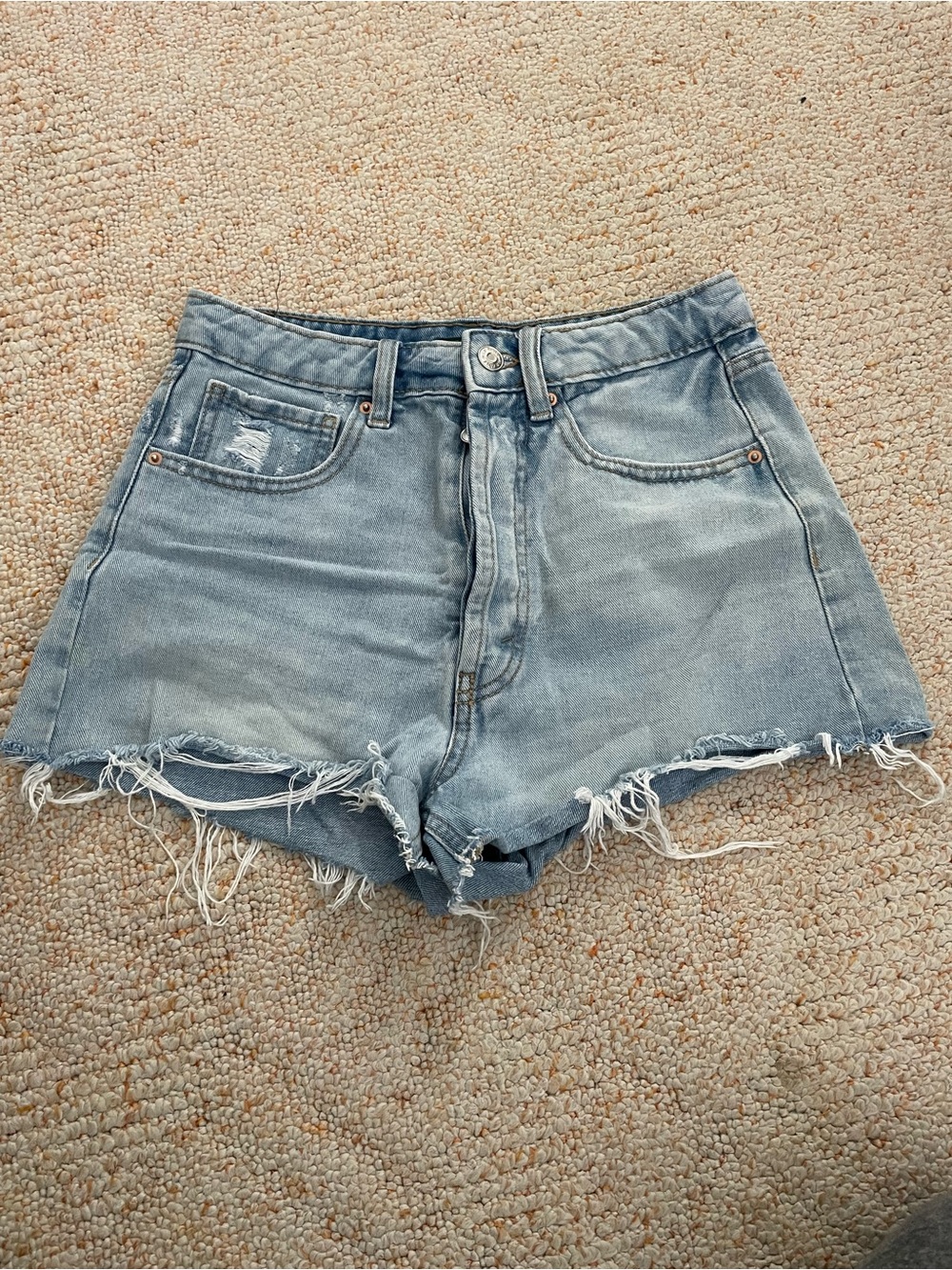 wild fable Light Blue Distressed Denim Shorts